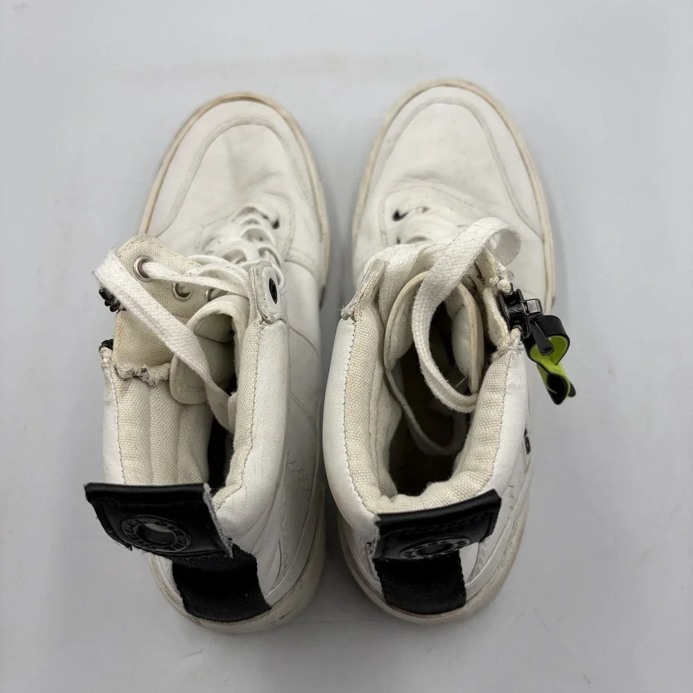 Diesel S-Dvelows Men's White Leather High Top Sneakers Shoes Size 40 US 7.5